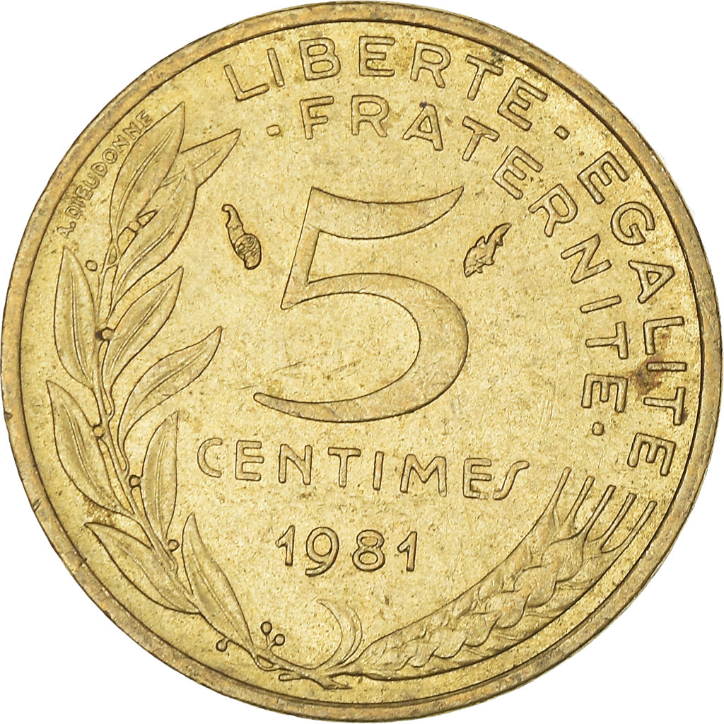 Munten, Frankrijk, 5 Centimes, 1981