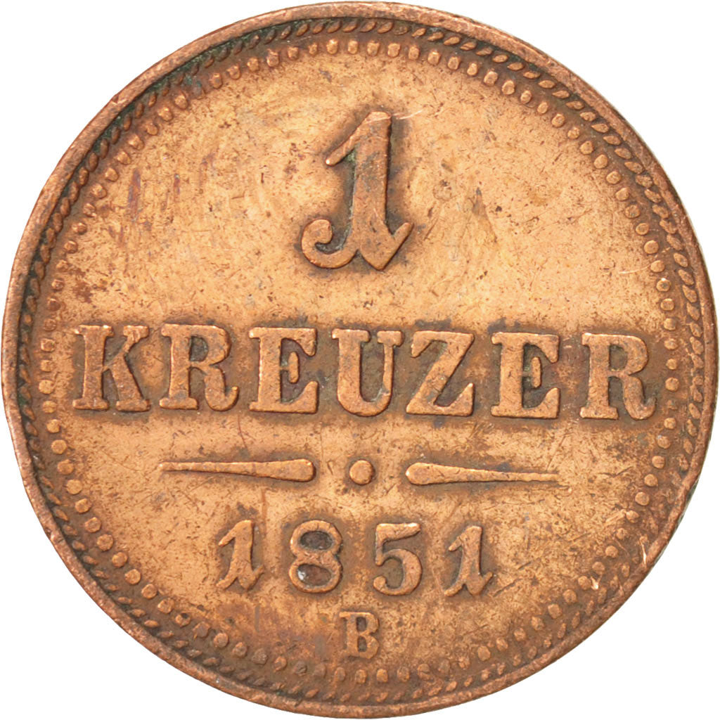 Austria, Franz Joseph I, Kreuzer, 1851, VF(30-35), Copper, KM:2185