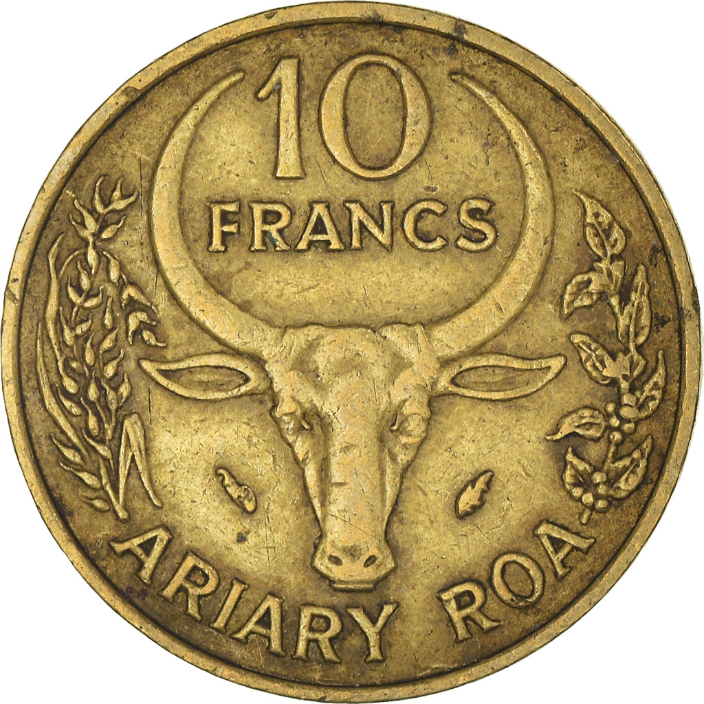 Moneta, Madagascar, 10 Francs, 2 Ariary