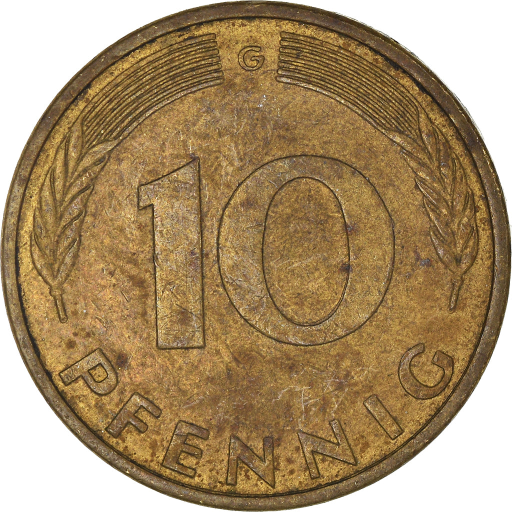Moeda, ALEMANHA - REPÚBLICA FEDERAL, 10 Pfennig, 1979