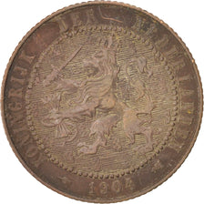 Netherlands, Wilhelmina I, 2-1/2 Cent, 1904, VF(30-35), Bronze, KM:134
