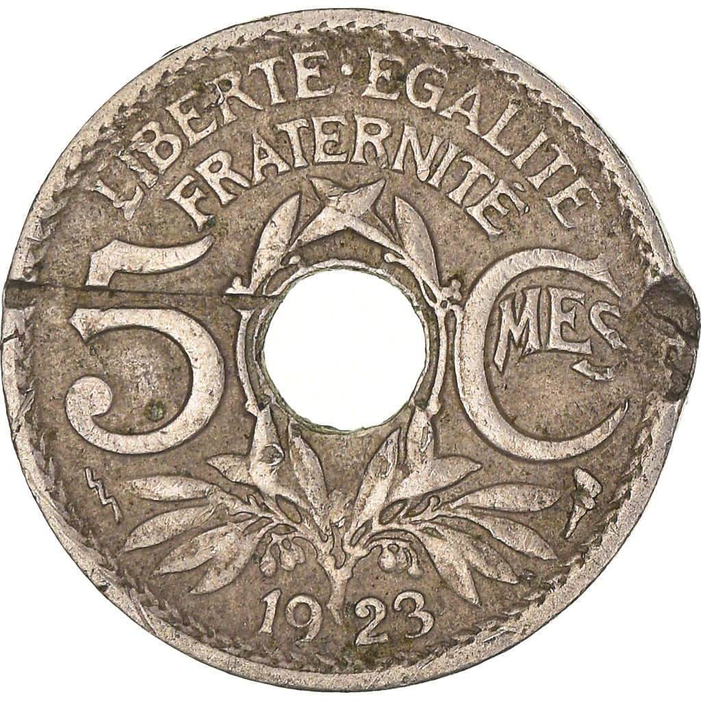 Munten, Frankrijk, 5 Centimes, 1923