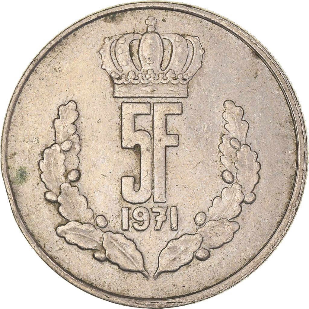 Moneda, Luxemburgo, 5 Francs, 1971