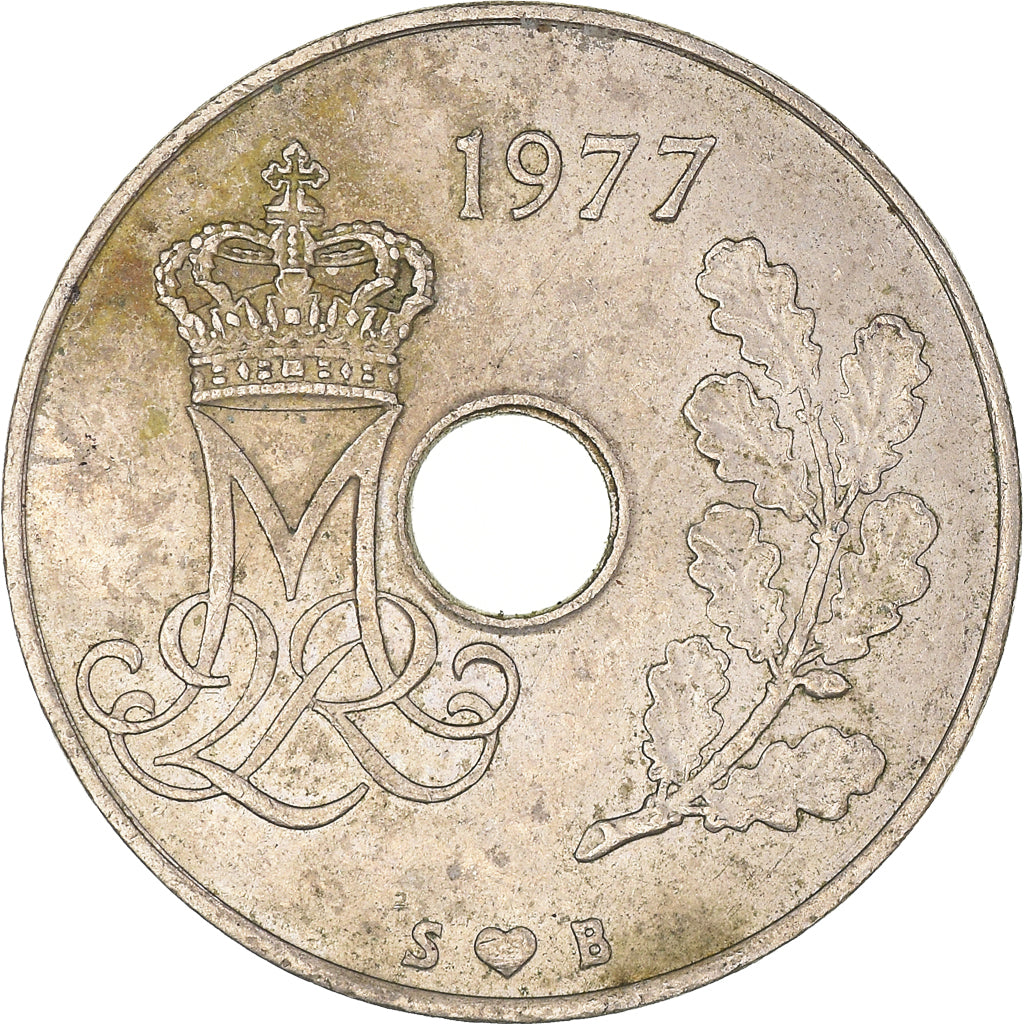 Munten, Denemarken, 25 Öre, 1977