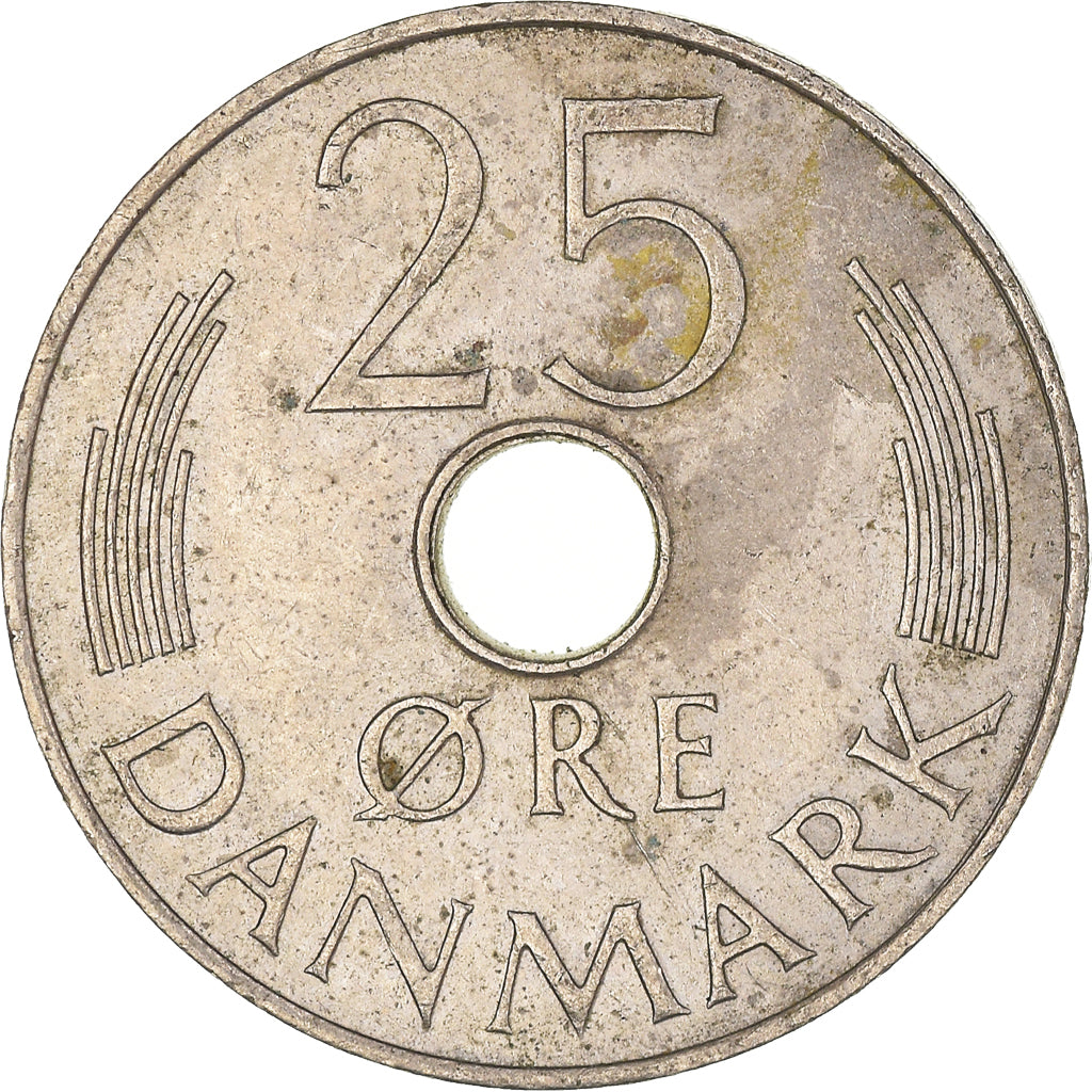Munten, Denemarken, 25 Öre, 1977