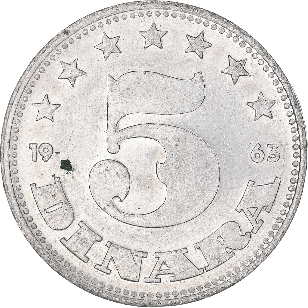 Coin, Yugoslavia, 5 Dinara, 1963