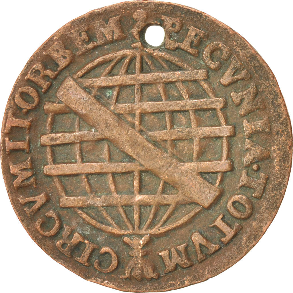 Brazil, Joao V, 5 Reis, 1749, Lisbon, VF(30-35), Copper, KM:159