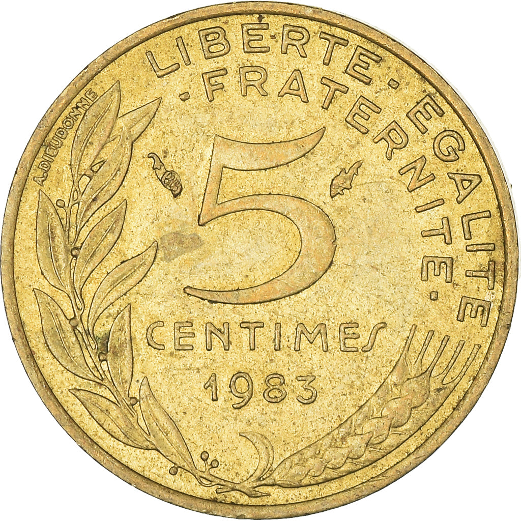 Munten, Frankrijk, 5 Centimes, 1983