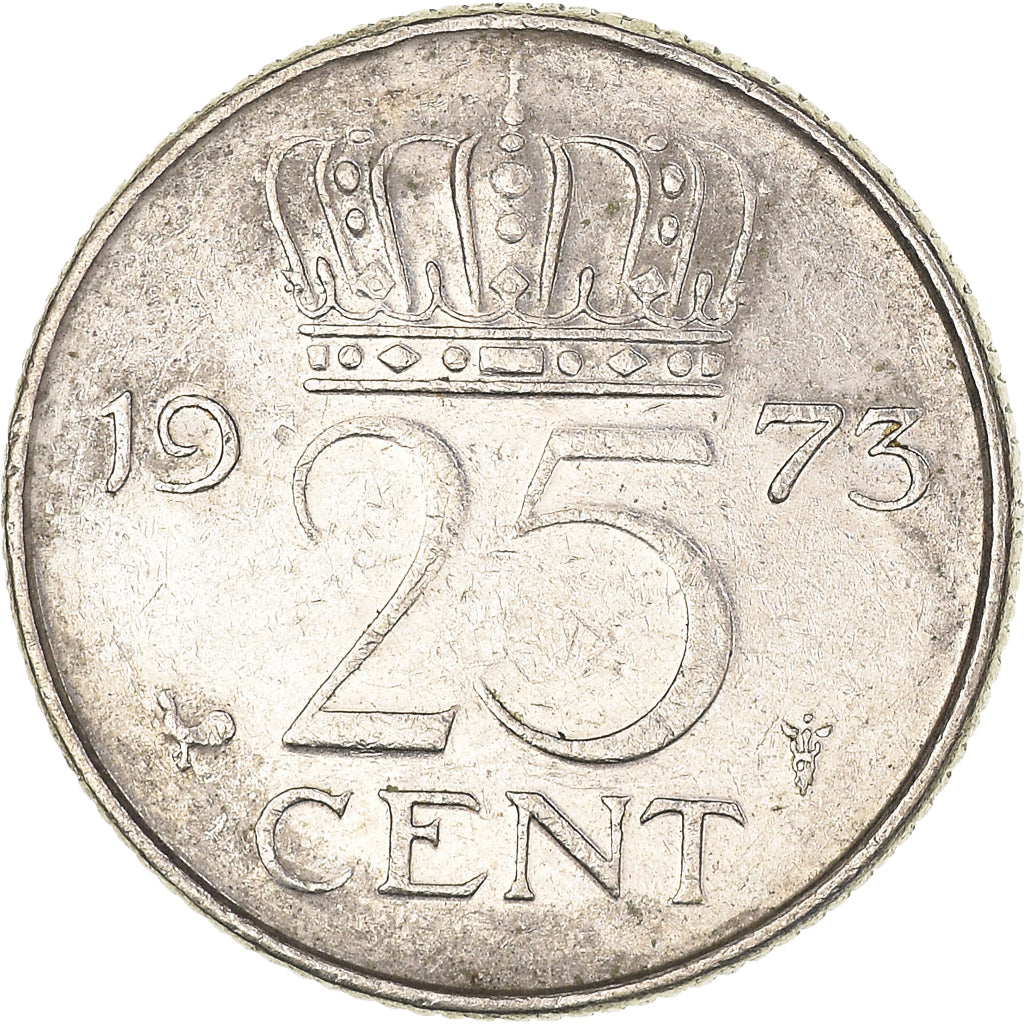 Moneta, Paesi Bassi, 25 Cents, 1973