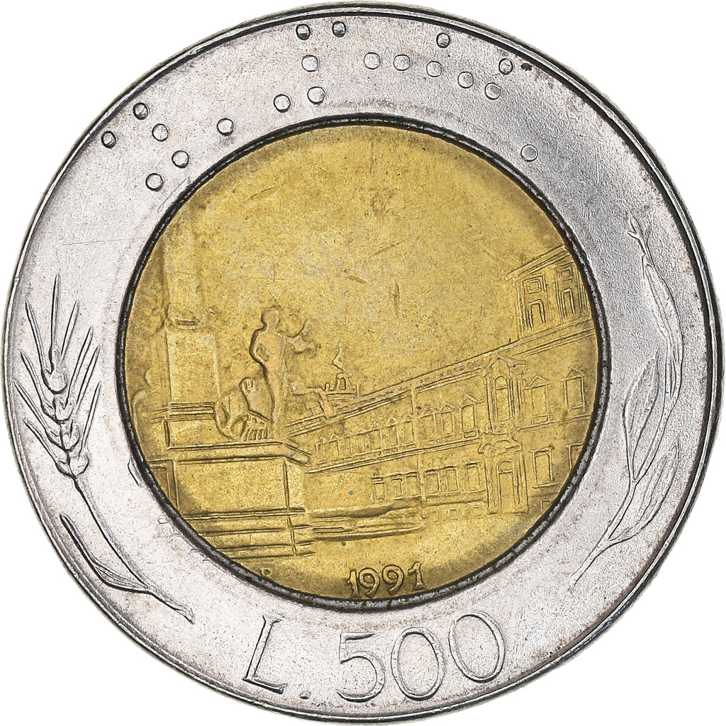 Moneda, Italia, 500 Lire, 1991