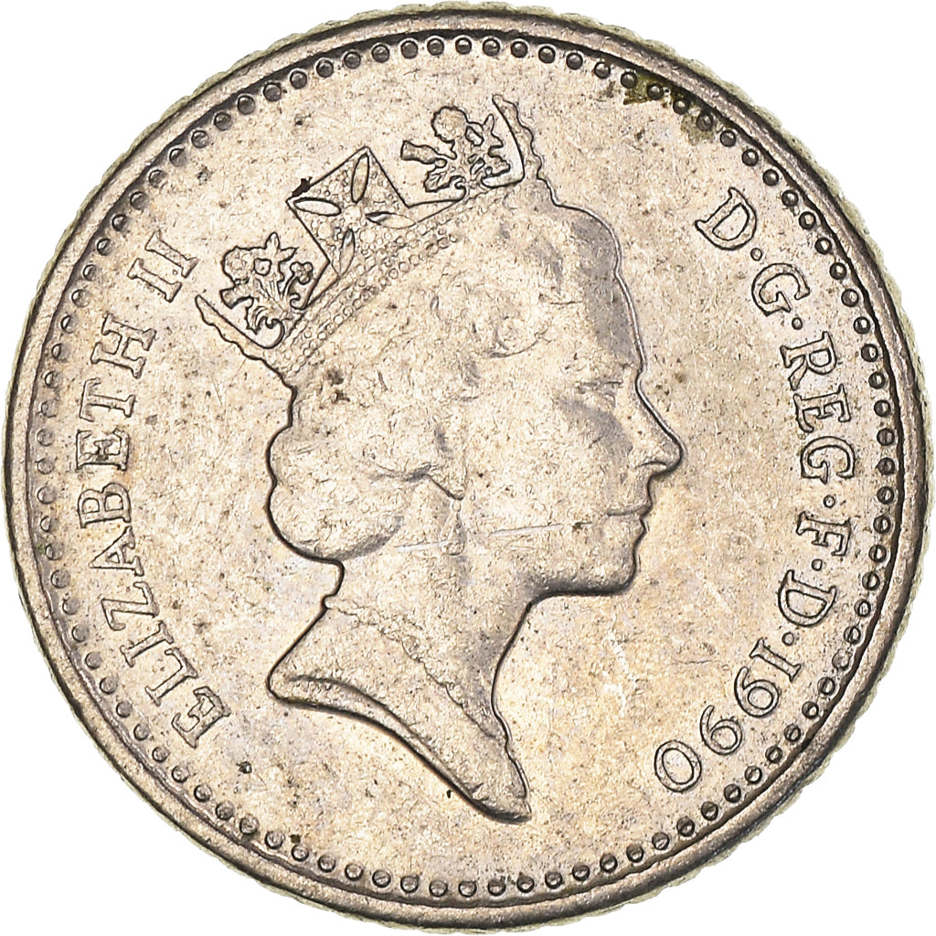 Coin, Great Britain, 5 Pence, 1990