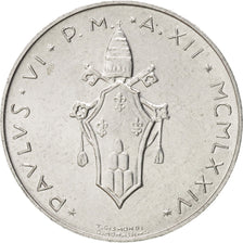 CITTÀ DEL VATICANO, Paul VI, Lira, 1974, Roma, SPL, Alluminio, KM:116