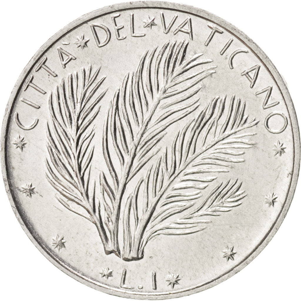 CITTÀ DEL VATICANO, Paul VI, Lira, 1974, Roma, SPL, Alluminio, KM:116
