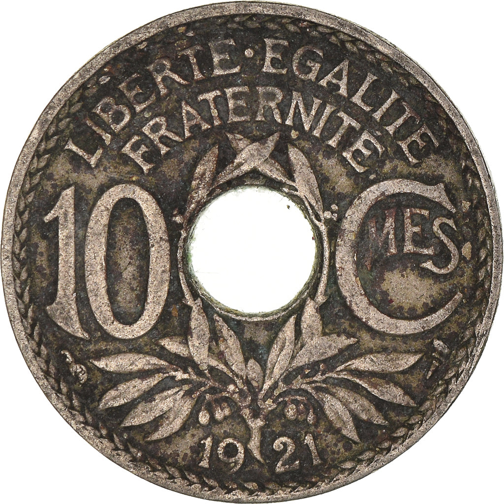 Munten, Frankrijk, 10 Centimes, 1921