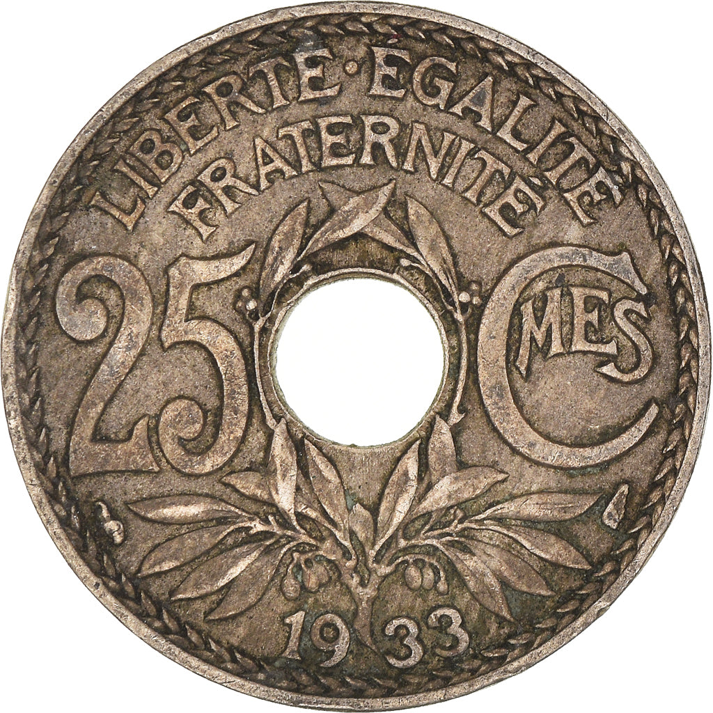 Coin, France, 25 Centimes, 1933