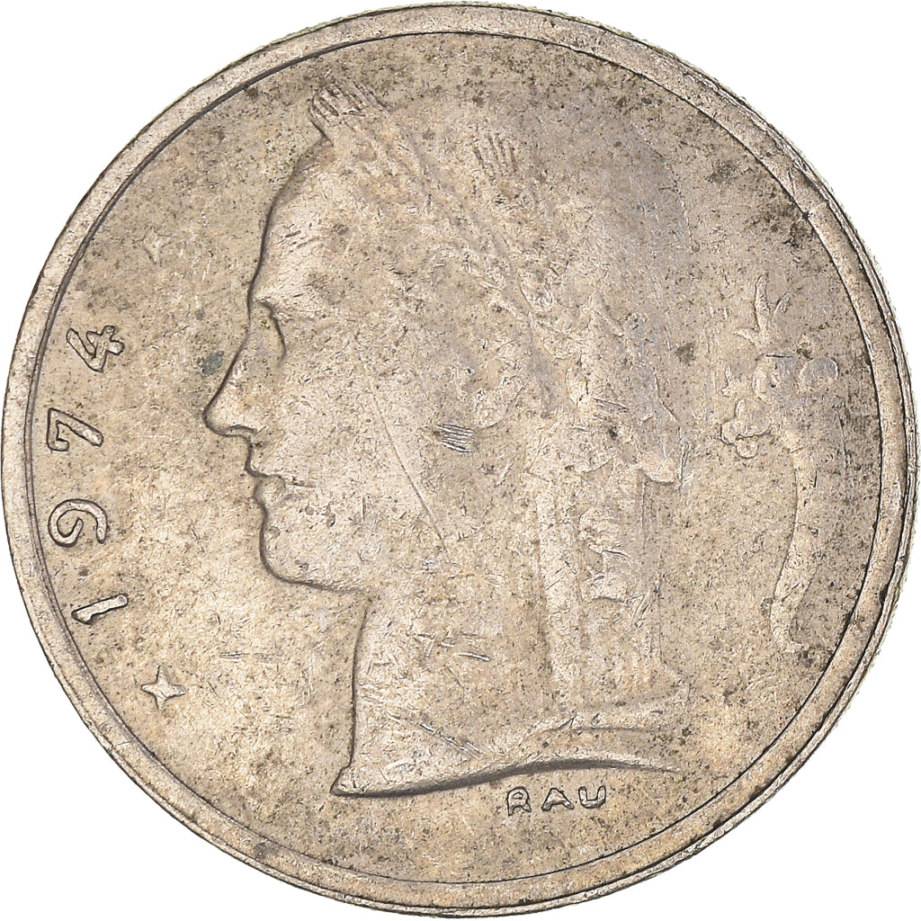 Moneda, Bélgica, Franc, 1974