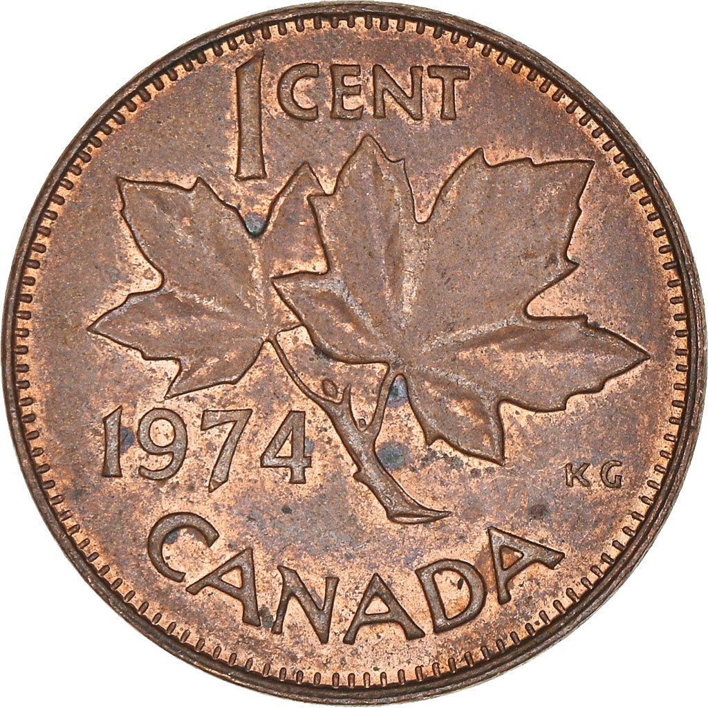 Moneda, Canadá, Cent, 1974