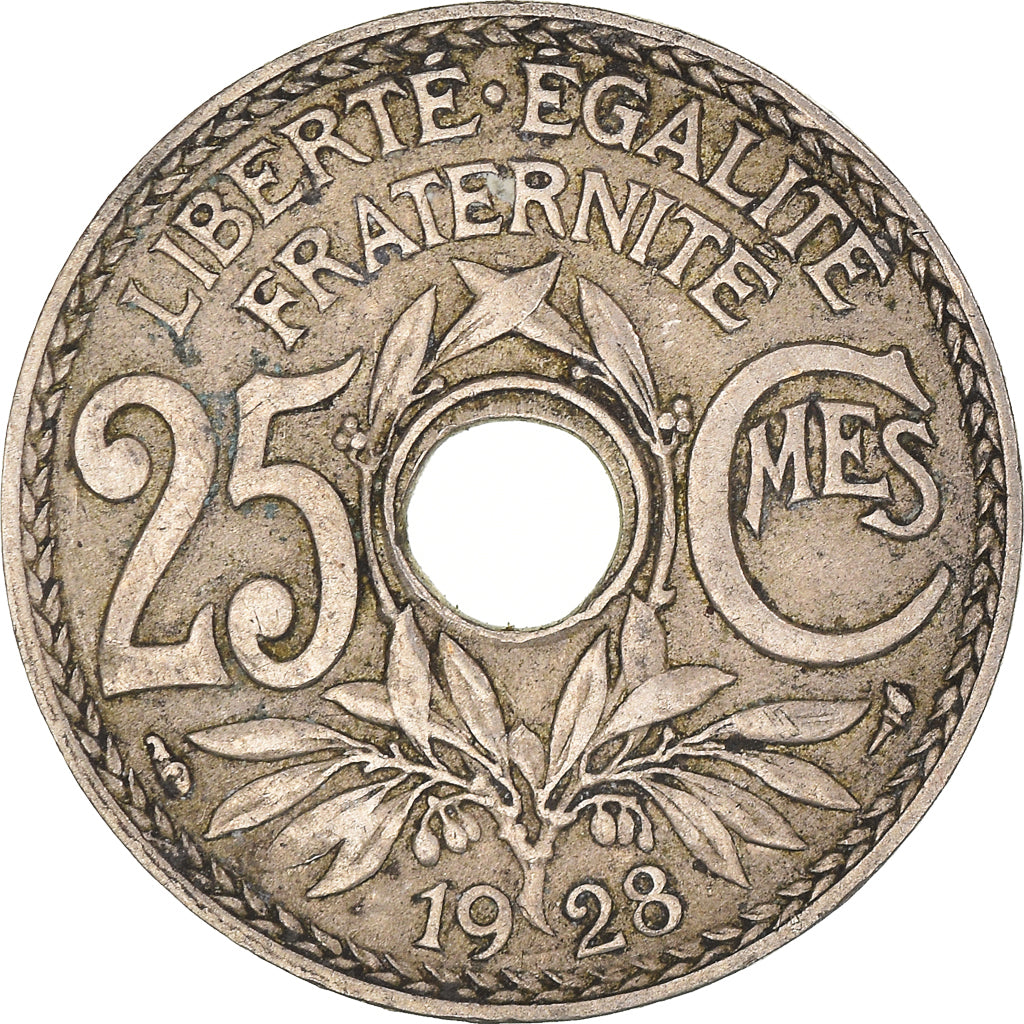 Munten, Frankrijk, 25 Centimes, 1928