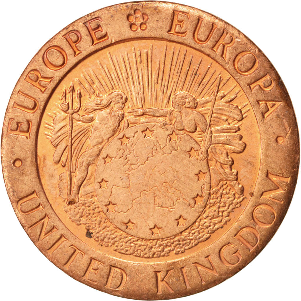 United Kingdom , Elizabeth II, 1/4 Ecu, 1992, MS(63), Bronze, KM:12