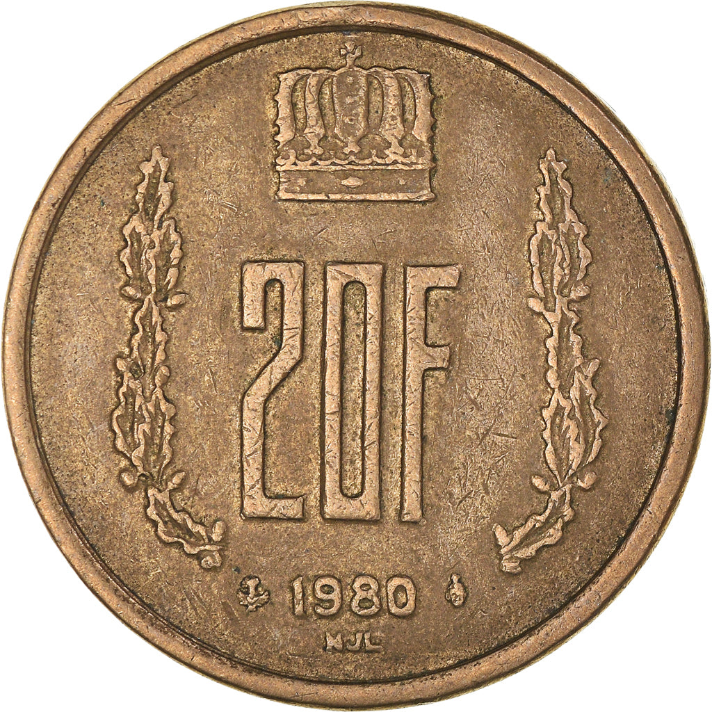 Munten, Luxemburg, 20 Francs, 1980