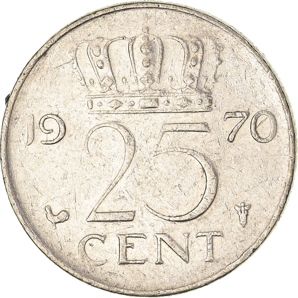 Moneta, Paesi Bassi, 25 Cents, 1970