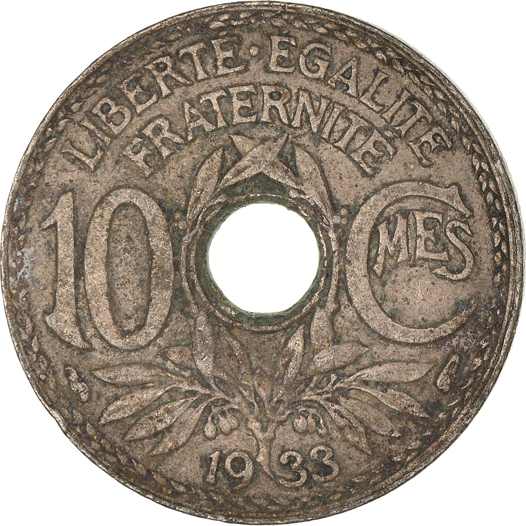 Munten, Frankrijk, 10 Centimes, 1933