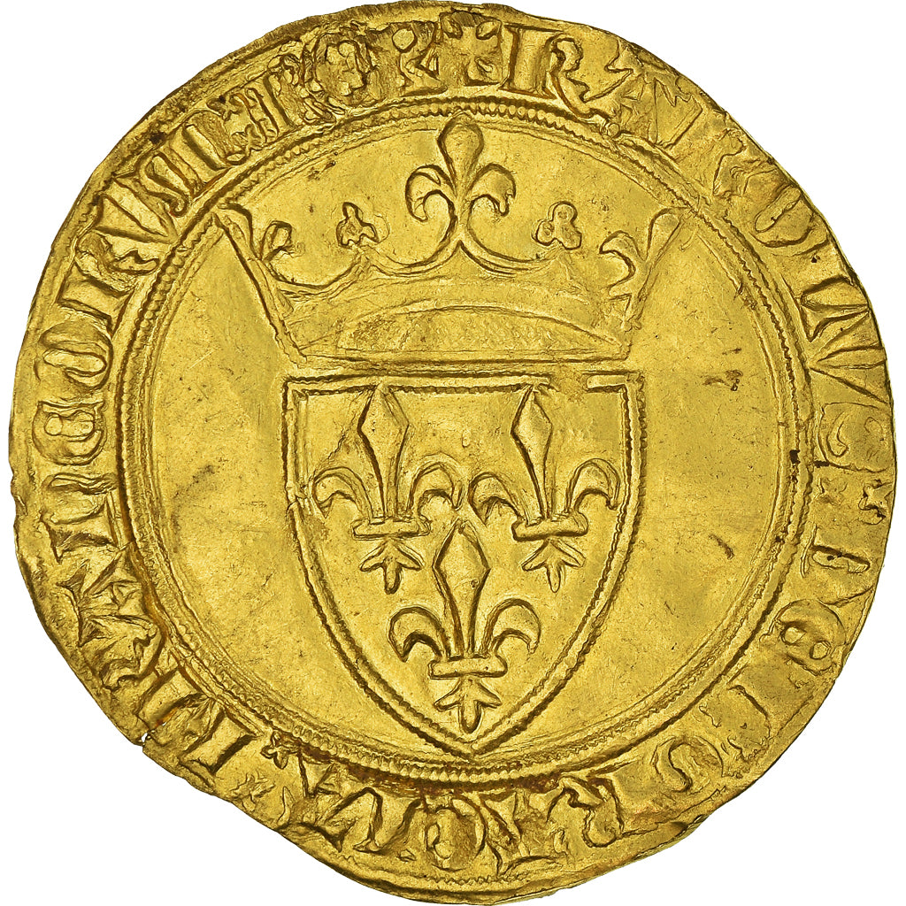 Münze, Frankreich, Charles VI, Ecu d'or, SS+, Gold, Duplessy:369