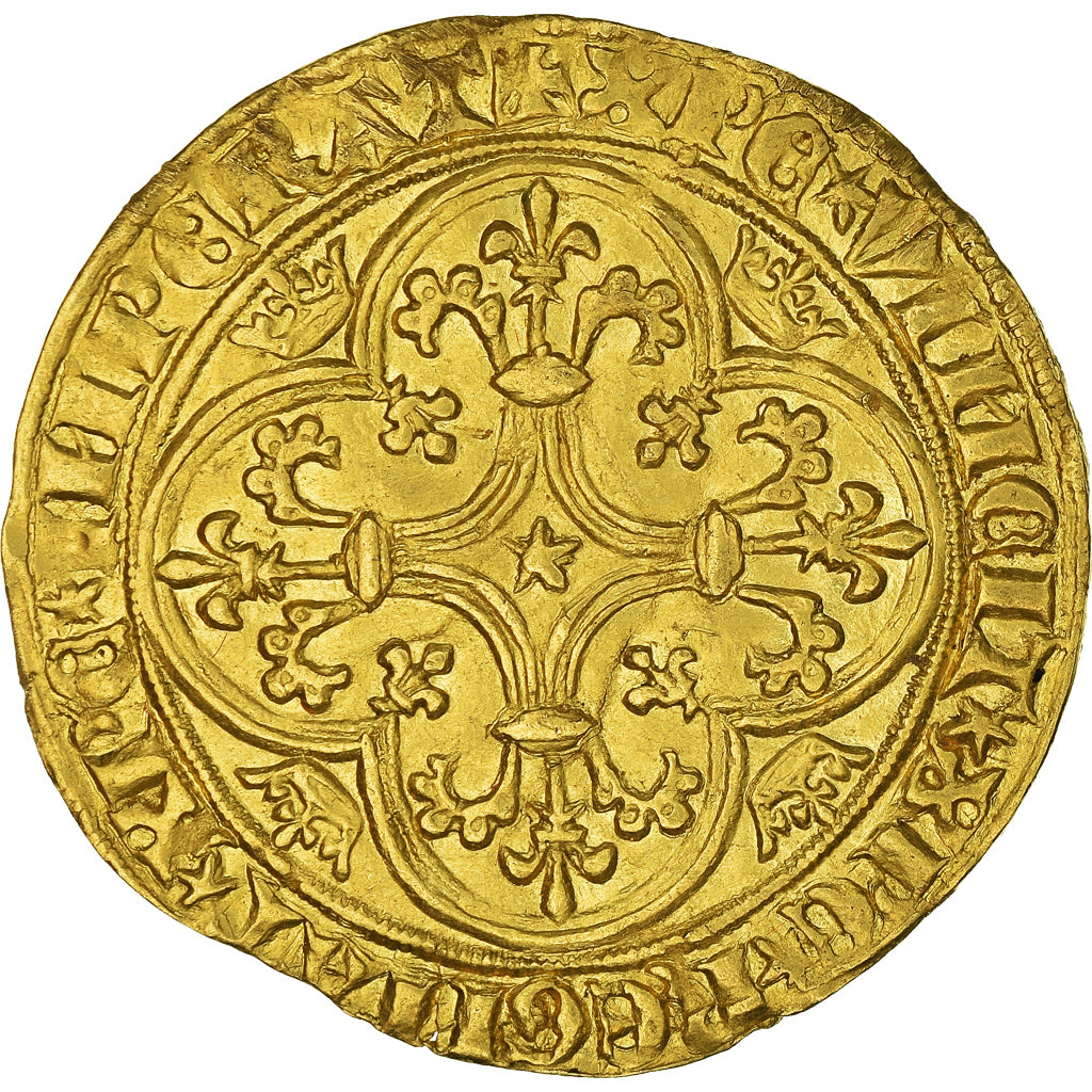 Münze, Frankreich, Charles VI, Ecu d'or, SS+, Gold, Duplessy:369