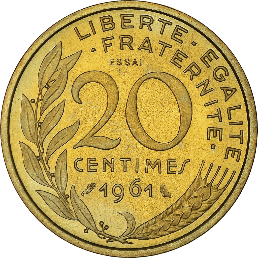 Monnaie, France, 20 Centimes, 1961, Paris, SPL+, Aluminium-Bronze, Gadoury:328