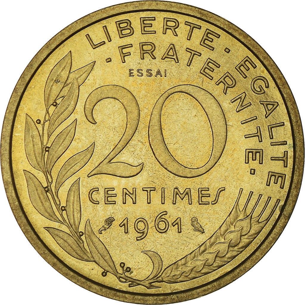 Monnaie, France, 20 Centimes, 1961, Paris, SPL+, Aluminium-Bronze, Gadoury:328