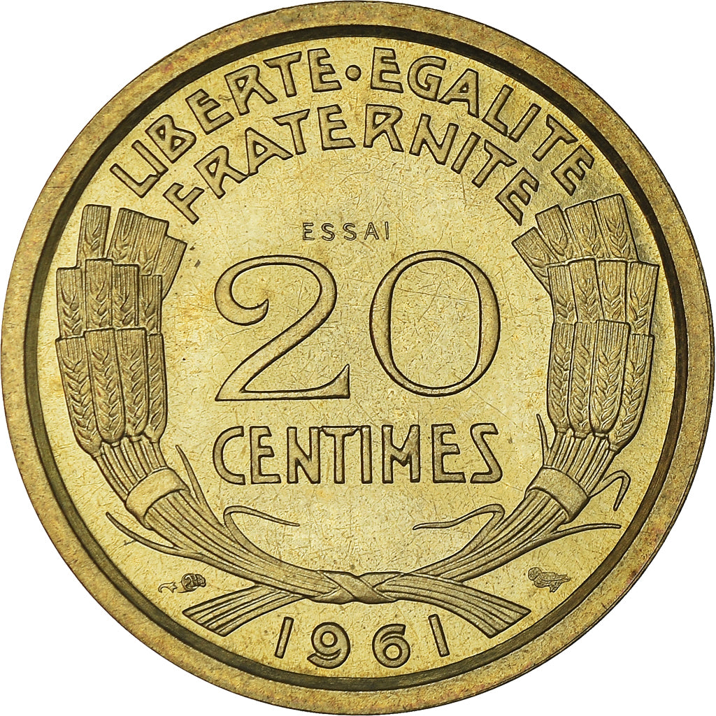 Monnaie, France, 20 Centimes, 1961, Paris, FDC, Aluminium-Bronze, Gadoury:326