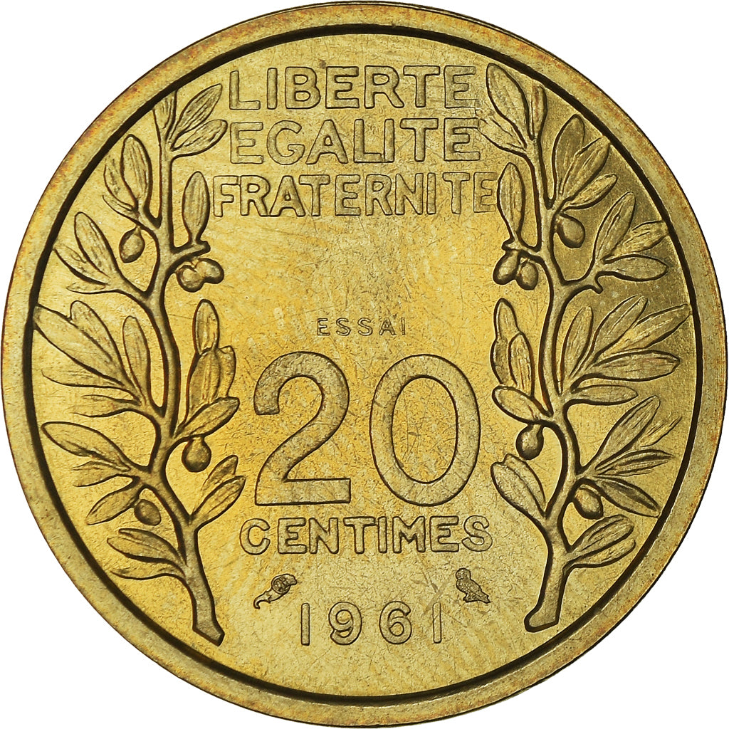 Monnaie, France, 20 Centimes, 1961, Paris, FDC, Aluminum-Bronze, Gadoury:329