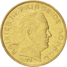 Coin, Monaco, Rainier III, 10 Centimes, 1975, Paris, EF(40-45), Aluminum-Bronze