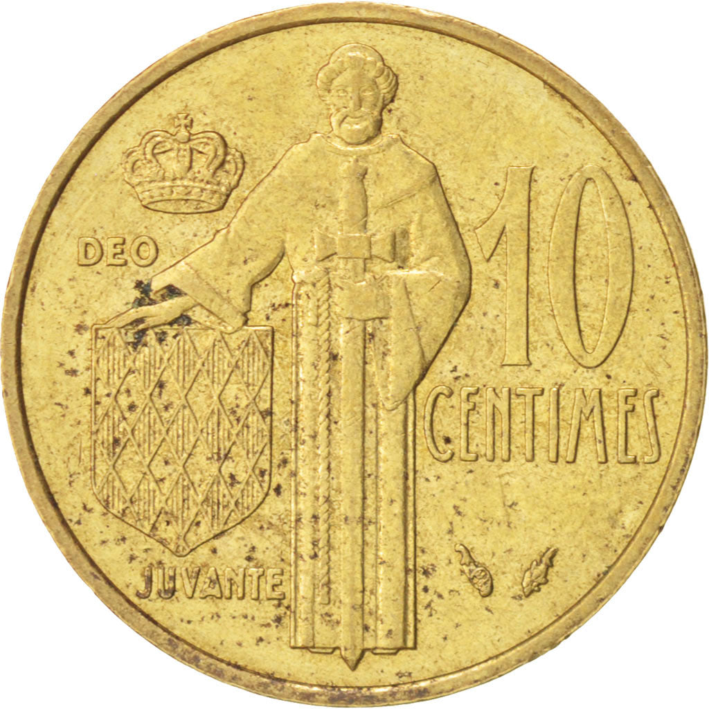 Coin, Monaco, Rainier III, 10 Centimes, 1975, Paris, EF(40-45), Aluminum-Bronze