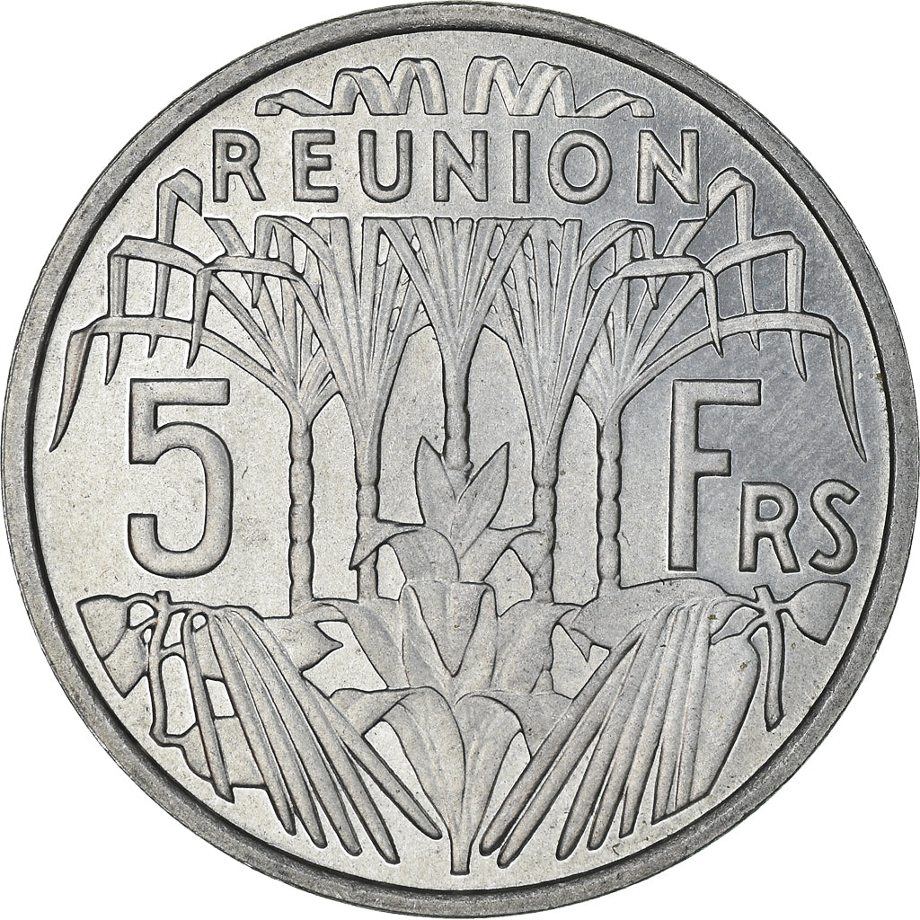 Coin, Réunion, 5 Francs, 1955, Paris, MS(65-70), Aluminum, KM:E5, Lecompte:69
