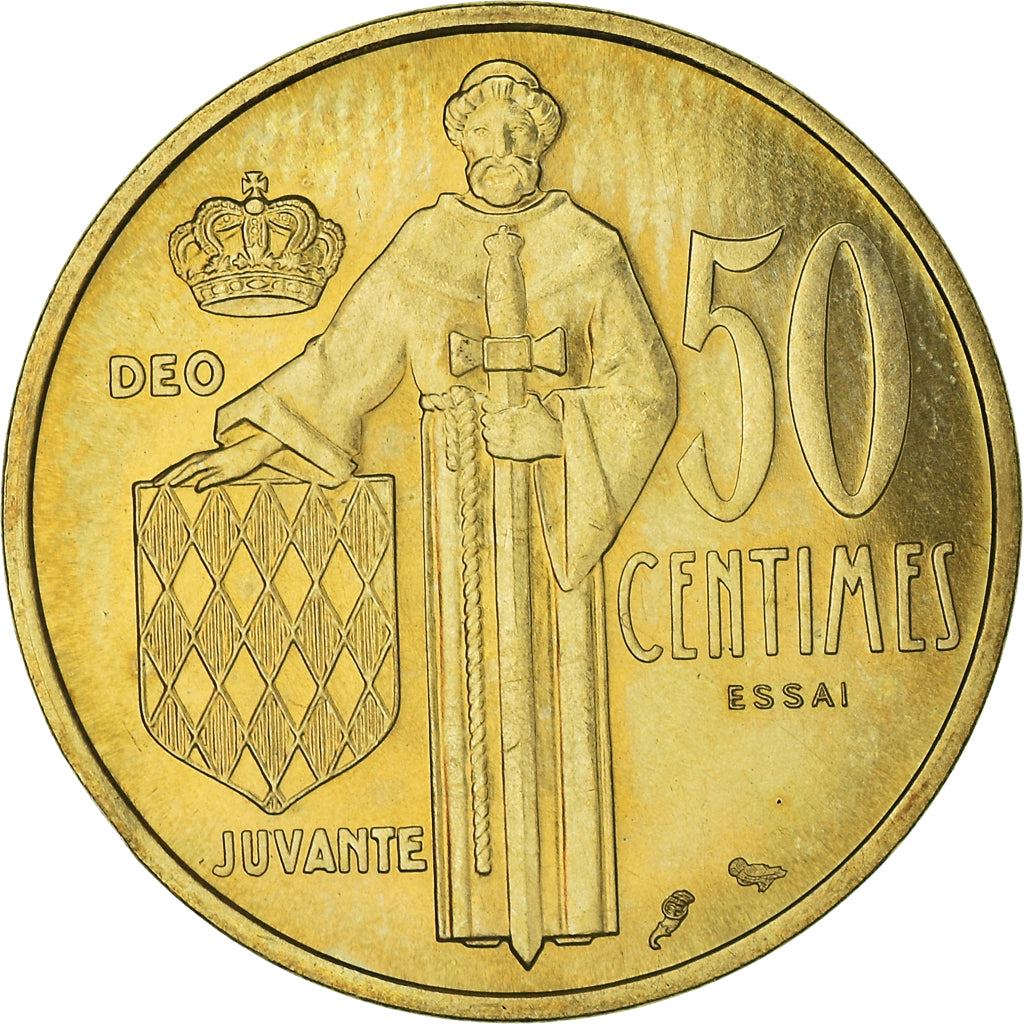 Monnaie, Monaco, Rainier III, 50 Centimes, 1962, ESSAI, SPL+, Cupro-Aluminium