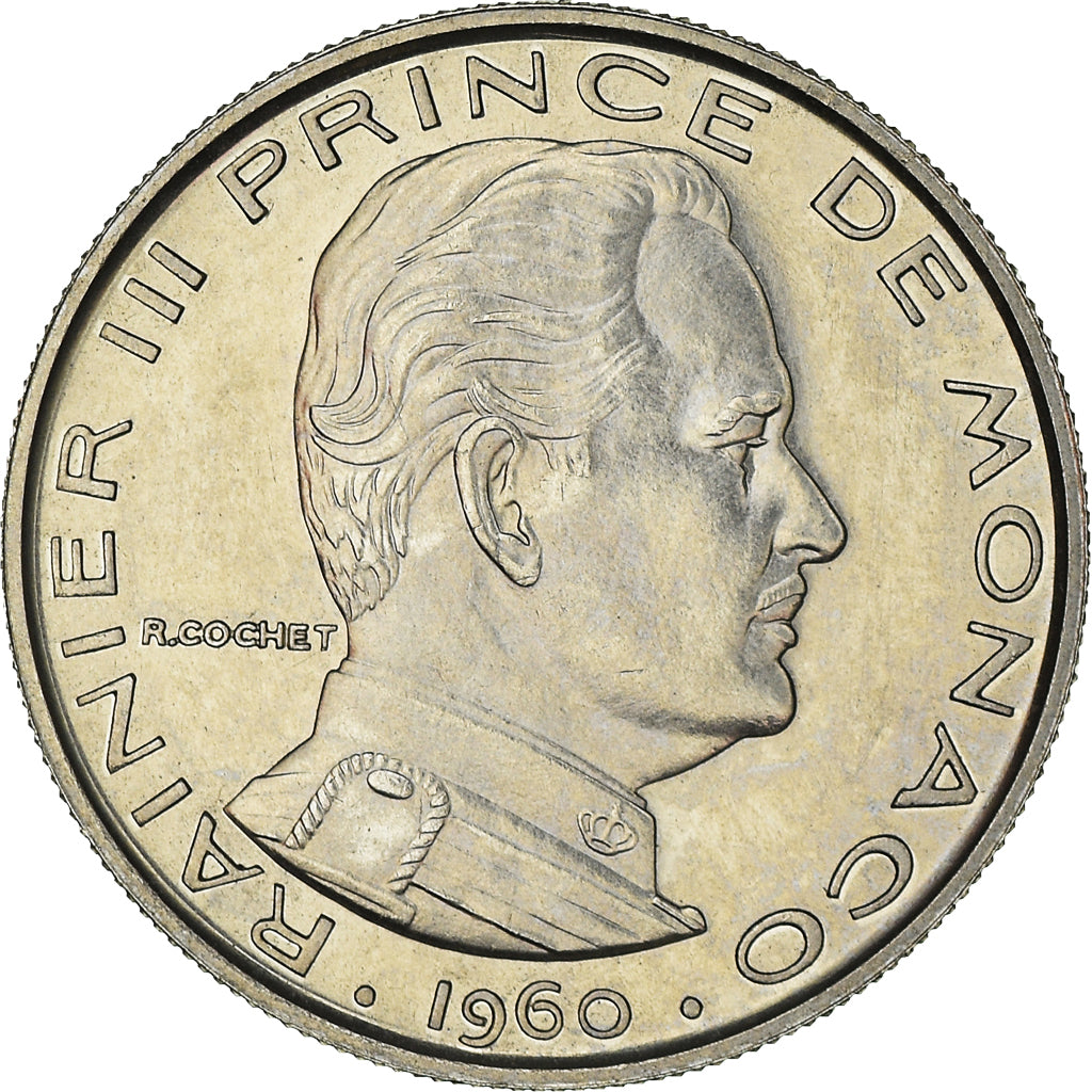 Münze, Monaco, Franc, 1960, Paris, STGL, Nickel, KM:E38, Gadoury:150