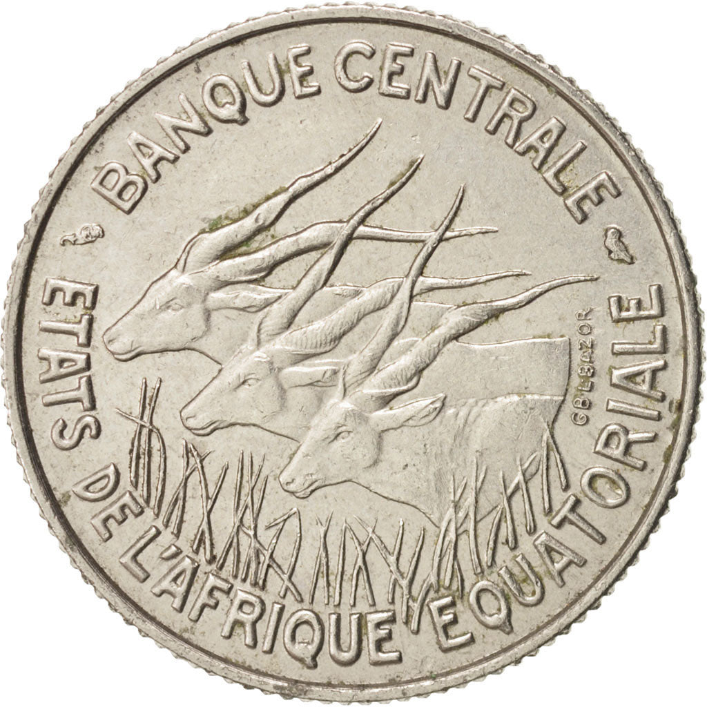 EQUATORIAL AFRICAN STATES, 100 Francs, 1966, Paris, EF(40-45), Nickel, KM:5