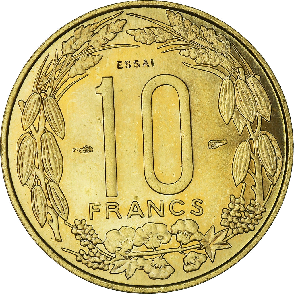 Moneda, Camerún, 10 Francs, 1958, Paris, ESSAI, EBC+, Aluminio - bronce, KM:E8