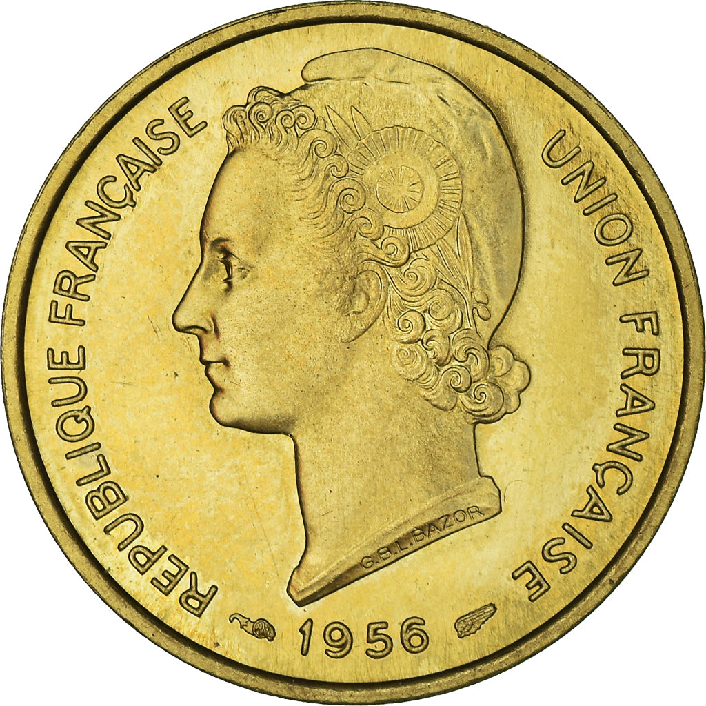 Münze, Togo, 10 Francs, 1956, Paris, ESSAI, STGL, Aluminum-Bronze, KM:E7