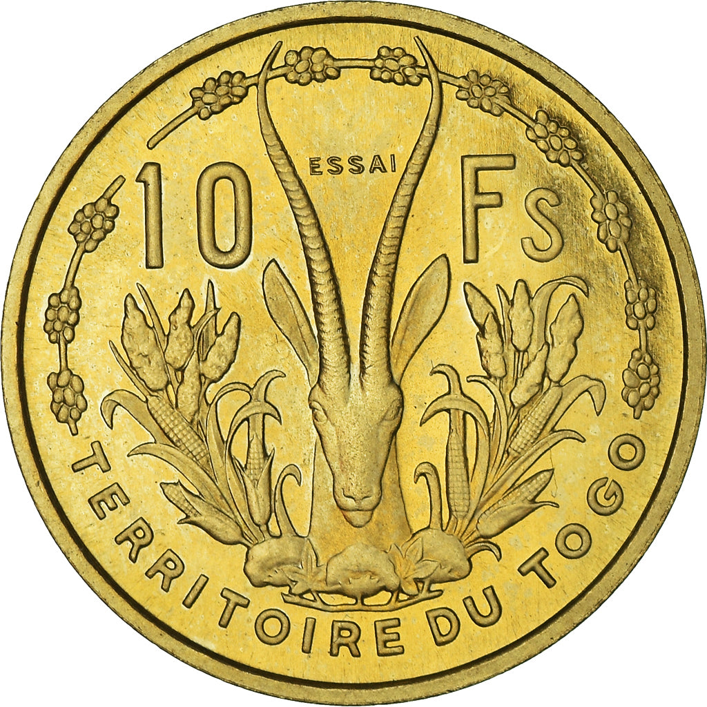 Münze, Togo, 10 Francs, 1956, Paris, ESSAI, STGL, Aluminum-Bronze, KM:E7