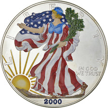Coin, United States, Dollar, 2000, U.S. Mint, Philadelphia, Colourized