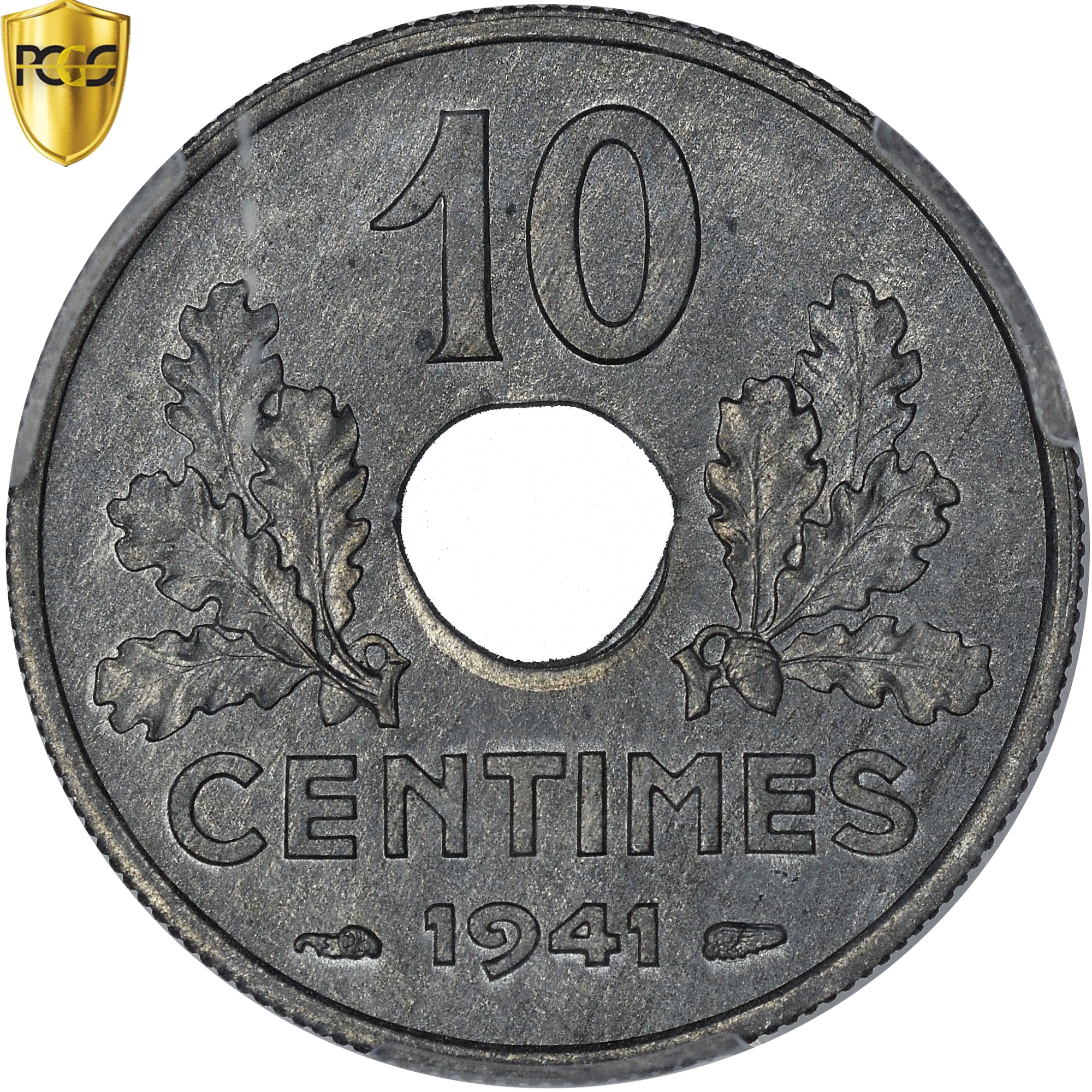 Monnaie, France, 10 Centimes, 1941, PCGS, MS66, FDC, Zinc, Gradée, 416502.66