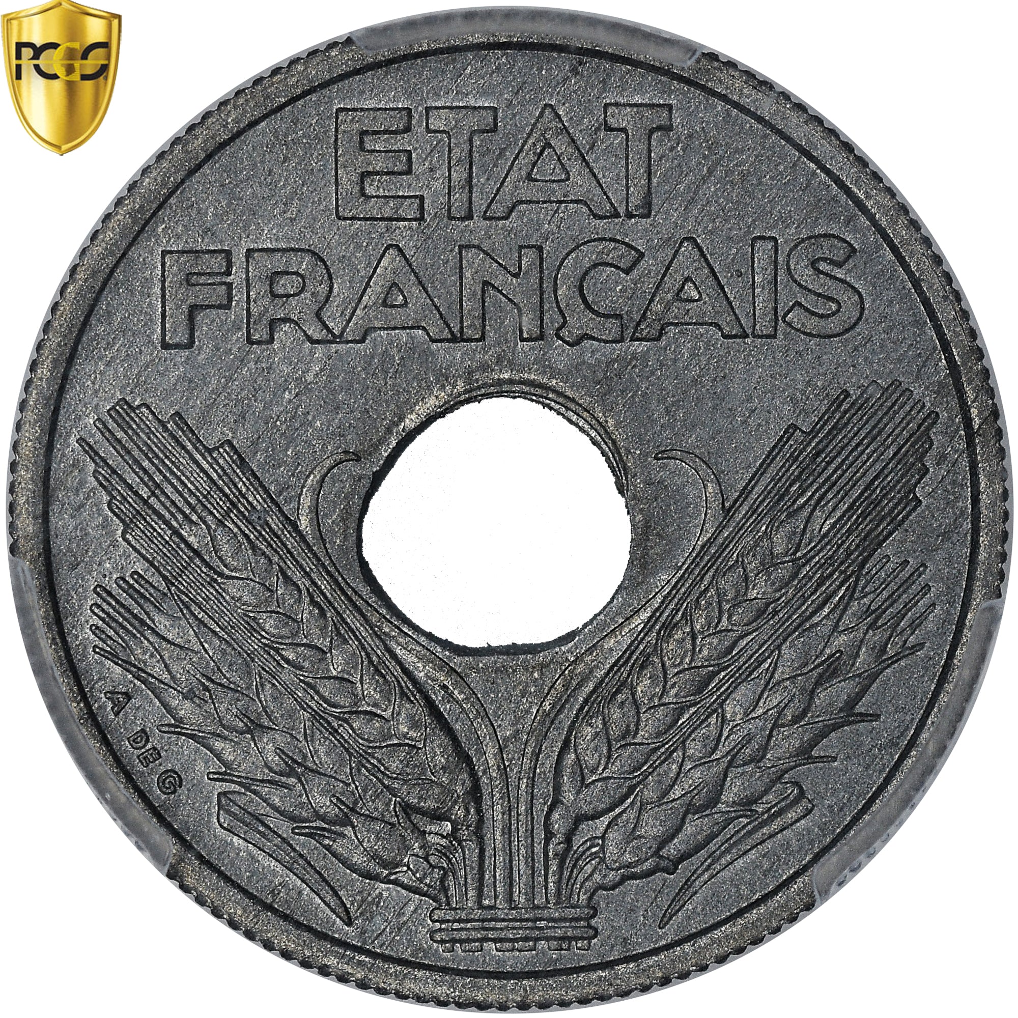 Coin, France, 10 Centimes, 1941, PCGS, MS66, MS(65-70), Zinc, graded, 42078987