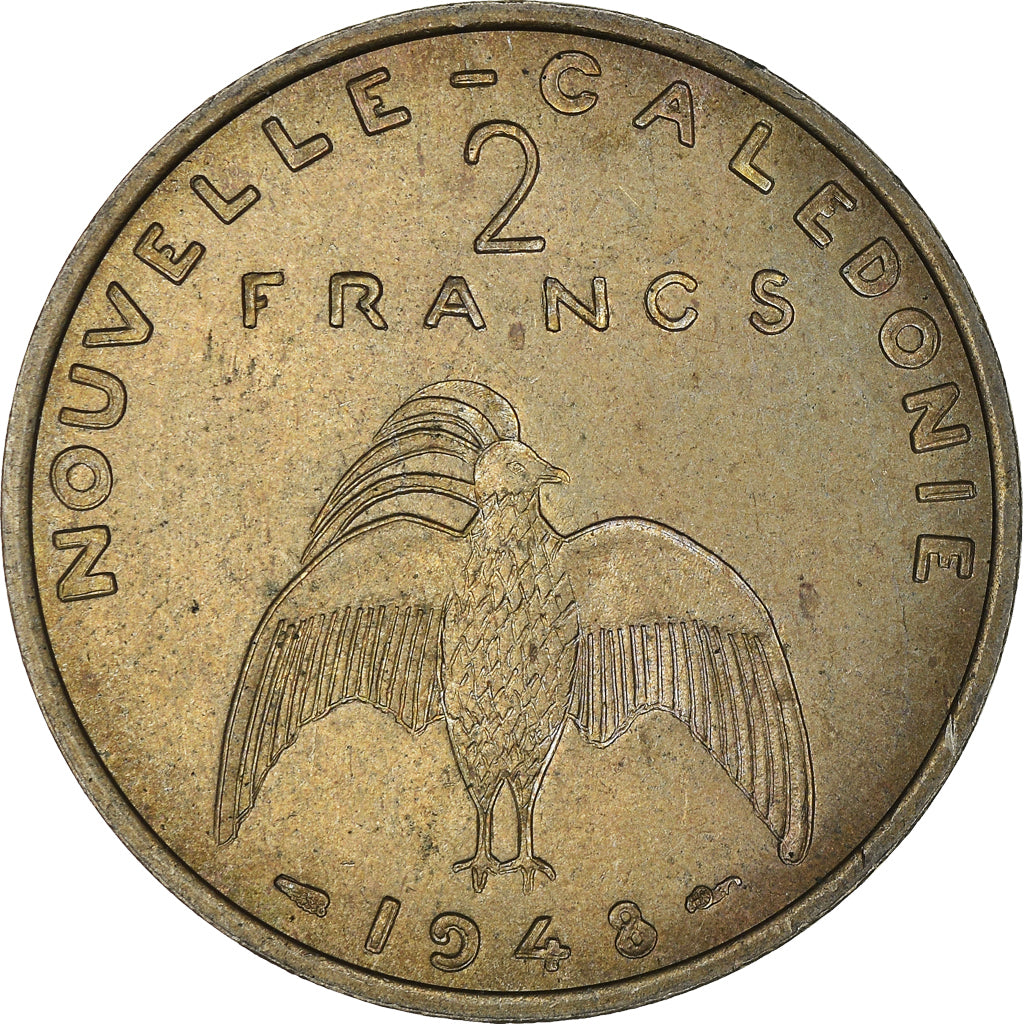Münze, Neukaledonien, 2 Francs, 1948, Paris, STGL, Nickel-Bronze, Lecompte:27