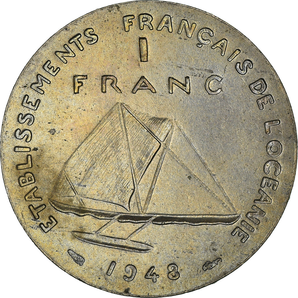 Münze, FRENCH OCEANIA, Franc, 1948, ESSAI, UNZ, Copper-nickel, KM:E3
