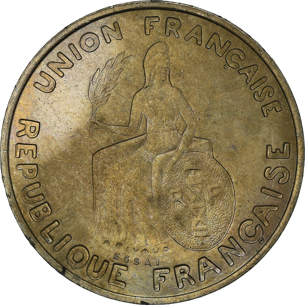 Coin, FRENCH OCEANIA, Franc, 1948, ESSAI, MS(65-70), Copper-nickel, KM:E4