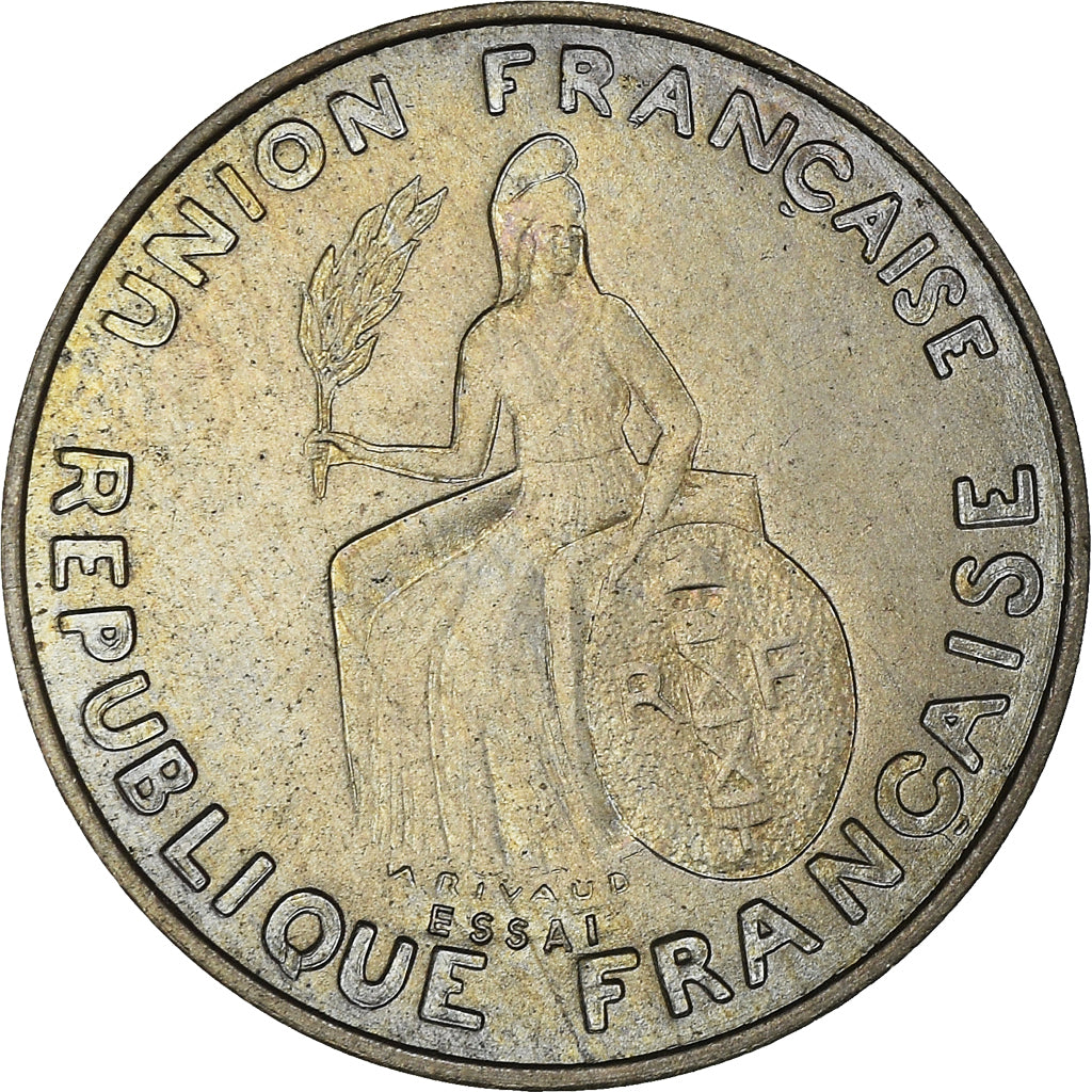 Moneta, OCEANIA FRANCESE, 50 Centimes, 1948, ESSAI, SPL, Rame-nichel, KM:E2