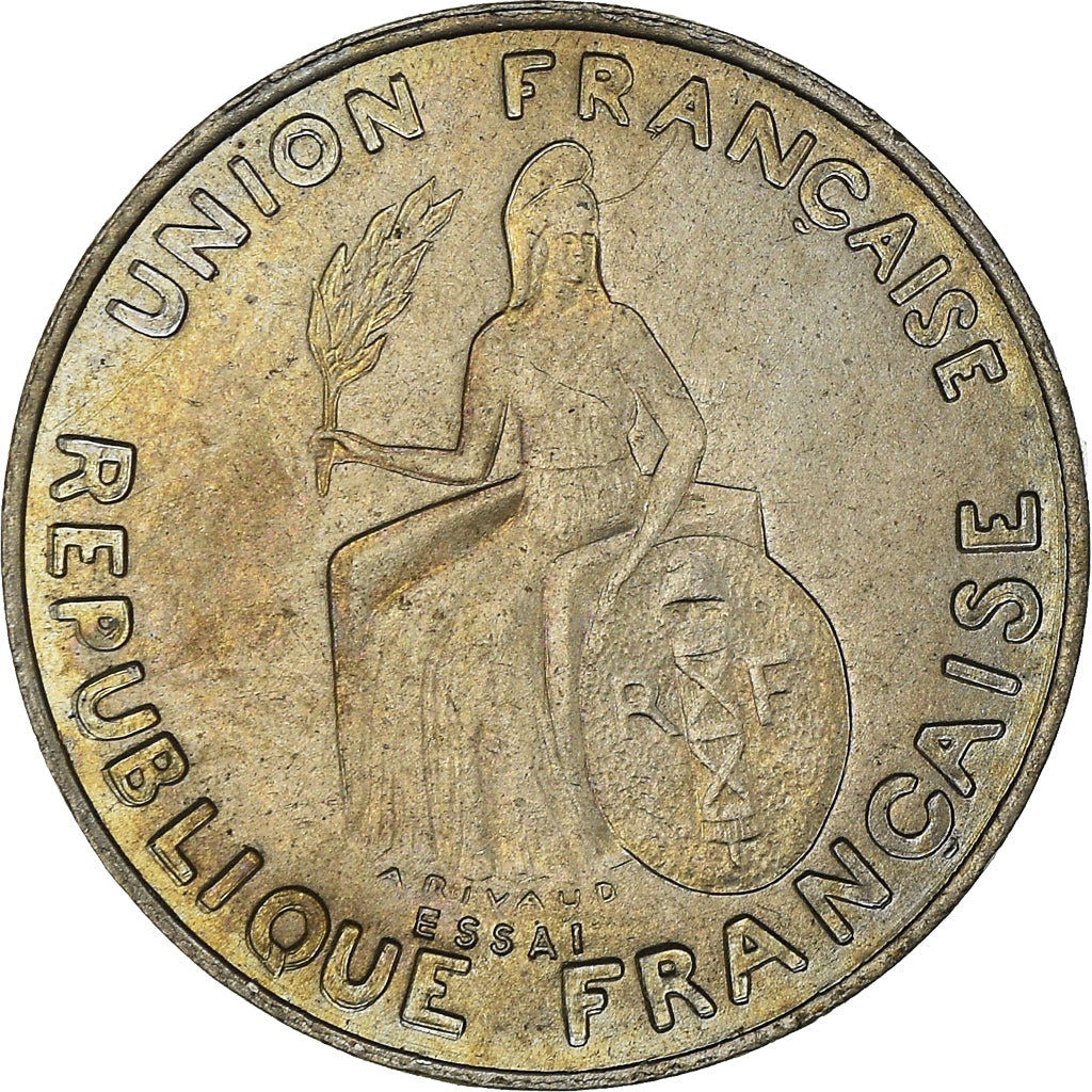 Coin, New Caledonia, 50 Centimes, 1948, Paris, ESSAI, MS(65-70), Nickel-Bronze