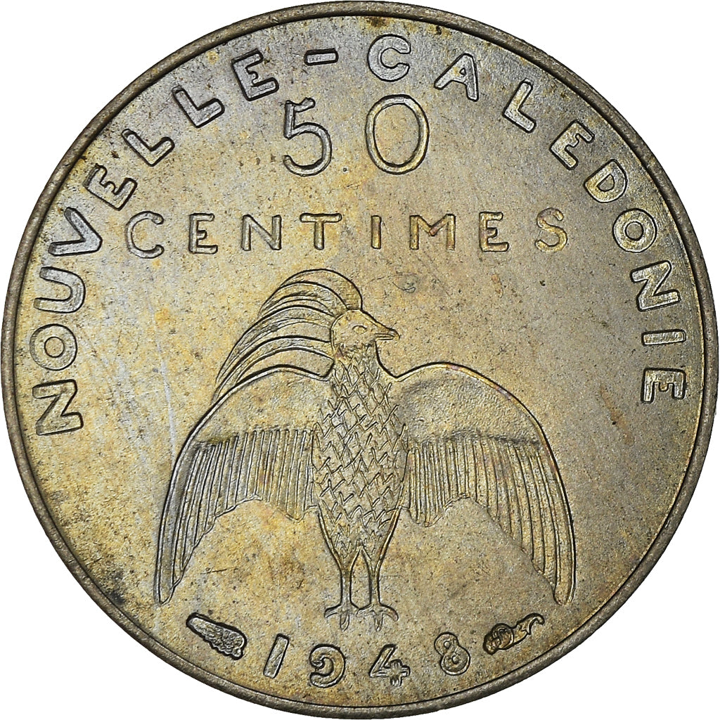 Coin, New Caledonia, 50 Centimes, 1948, Paris, ESSAI, MS(65-70), Nickel-Bronze